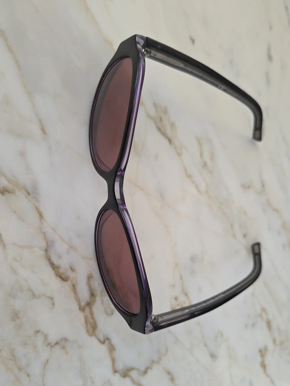 Vintage Ralph Lauren Women's Purple Oval Sunglasses